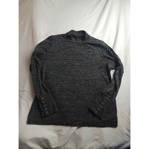 Rafaella Sweater Womens Large Gray‎ Knit Mock Neck Pullover Long Sleeves Cozy